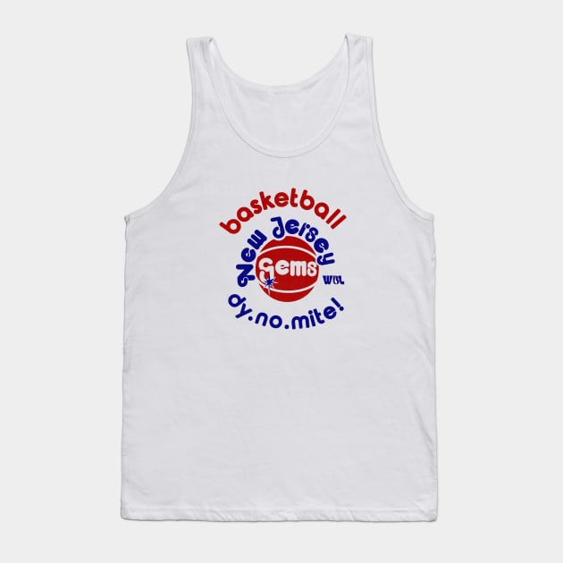 Defunct New Jersey Gems WBL Basketball 1978 Tank Top by LocalZonly